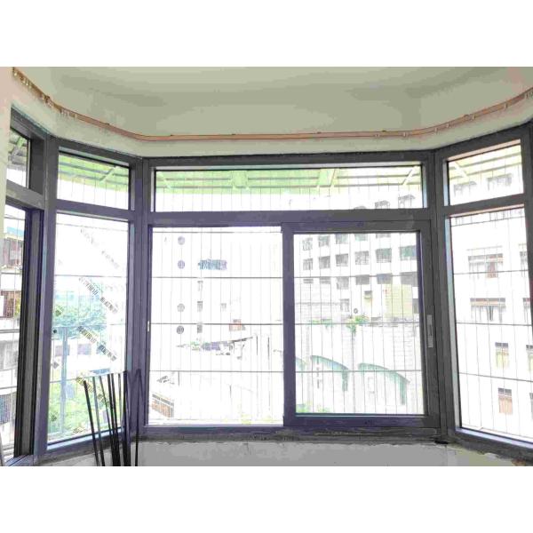 Quality Customized Black Aluminium Sliding Windows 1.2mm-2.0mm Thickness wholesale