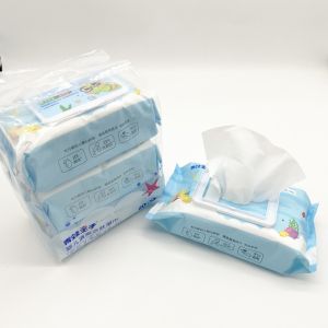 China Soft Care Fragrance Free Newborn Baby Nose Wet Wipe Spunlace Organic Natural on sale