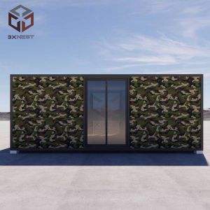 Modern Fold Out House Expandable Shipping Container Homes Green Blue Red White
