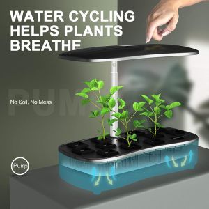 12 Pods Hydroponic Planter Grower Harvest Vegetable Lettuce Flower 24W with