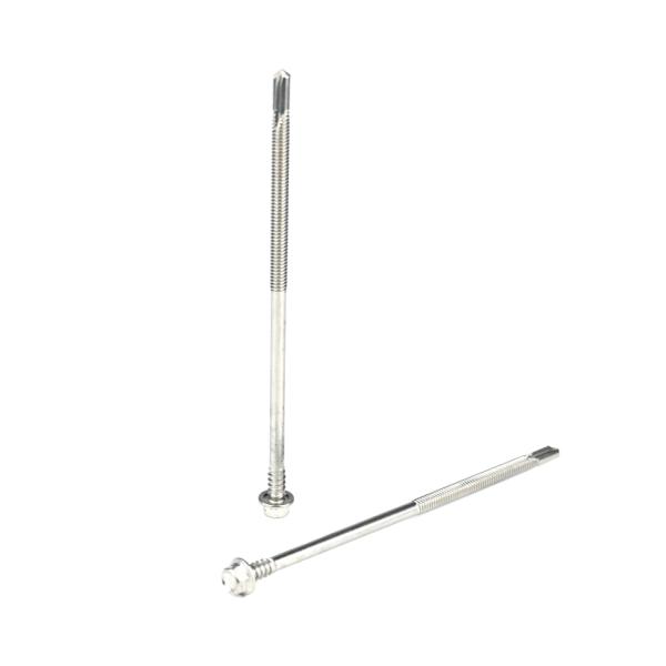 Double Thread 5.5x138 Stainless Steel Sus 410 Self Drilling Screw for Wood Structure