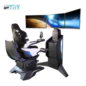 Cheap 1100W VR Flight Simulators 3 Axis Dynamic Platform 360 Rotate Chair With Joystick Stick Game for sale