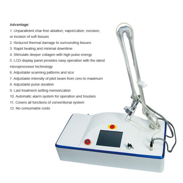 Stretch Marks Removal Portable CO2 Fractional Laser Machine 10600nm