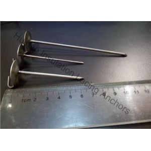 2-1 / 2" Insulation Fixing Pin, 14 Gauge Dia Stainless Steel Slim Lacing Anchors