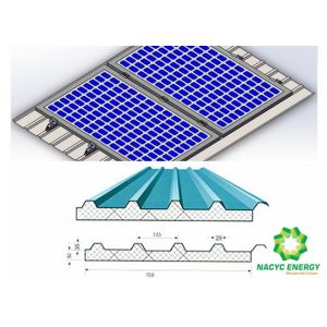 Metal Roof Solar Mounting Modules support Structure 20kw Solar Panel System Pole