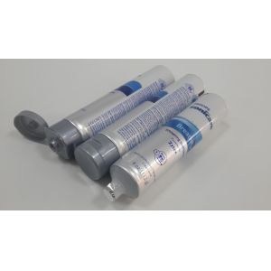 4oz Flexographic Printing Silver Toothpaste Tube With Translucent Shoulder Flip