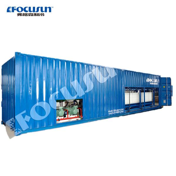 Quality 10ton Ice Storage Capacity Mobile Containerized Block Ice Maker Machine for Fishery wholesale