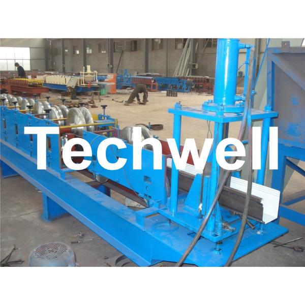 Quality Box Gutter Roll Forming Machine , Seamless Gutter Machine With Panasonic PLC Control wholesale