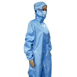 Washable Reusable 5mm Stripe ESD Clothes For Cleanroom
