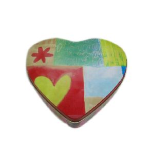 Custom Heart Shaped Metal Box For Decoration , Chocolate Heart Box
