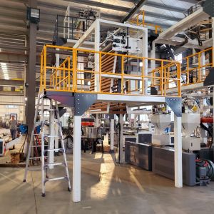 Ab Two Layer Hdpe Film Blowing Machine High Production Capacity