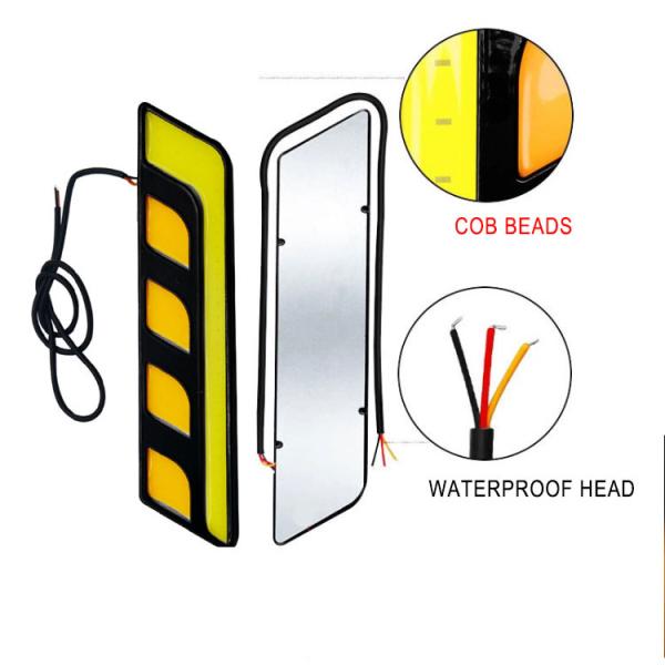 Two Color BMW Led Daytime Running Lights Aluminium Emergency Warning Strip Lamp