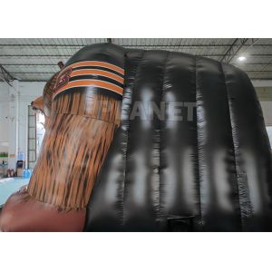 Custom PVC Black Event Advertising Bear Inflatable Football Tunnel Inflatable