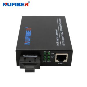 Cheap 10/100Mbps POE Media Converter RJ45 to SC Fiber Media Converter Dual Fiber SM 1310nm 20km 30W OEM Support POE Fuction for sale