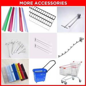 Factory custom color size metal cosmetics shelf shanghai supermarket shelves