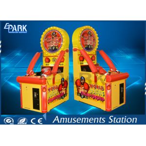 Kids Arcade Punching Machine / Punching Game Machine Steel Wooden Material