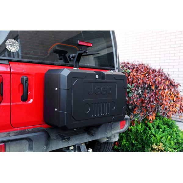 JL JK External Accessories Hitch Mount Metal Box with Custom Powder Coating in Black