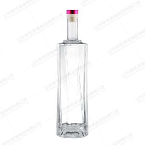 Bottle color Customized Luxury XO Brandy 700ml Glass Spirit Bottles with Glass