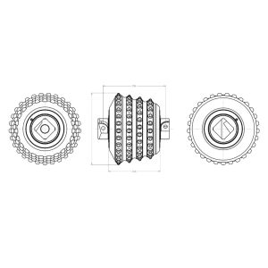 Raise Boring Roller Cutter Hard Rock Drilling Tools Carbide Teeth 4/5 Rows For