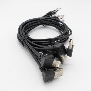 PVC USB Connector to Molex 5 Pin Wire Harness with Strain Relief and Braid