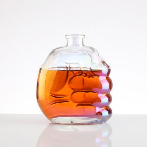 Round Shape Glass Bottle for Vodka Whisky Sherry High White 500ml 750ml