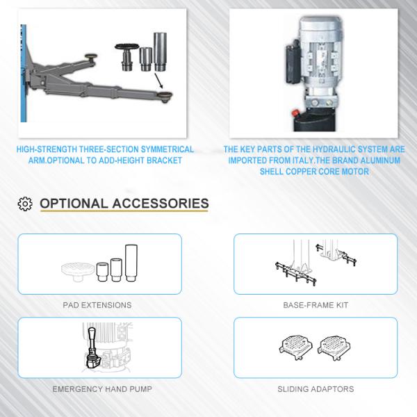 2 Post Post Hydraulic Home Garage Portable Car Lift