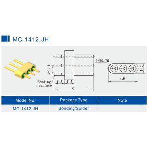 3 Pins Hermetic Multi Pin Header Connector With Milling Flat Bonding Surface MC