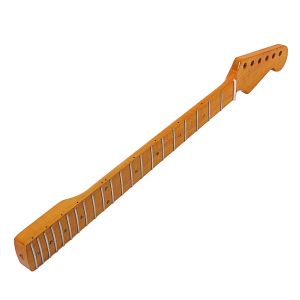 21 Fret Flame Maple Fender Stratocaster Guitar Neck Replacement Abalone Shell