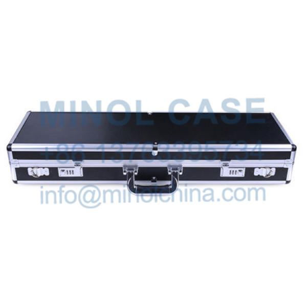 Quality Custom Size Logo Lockable Hard Black Aluminum Violin Flight Case With Foam wholesale