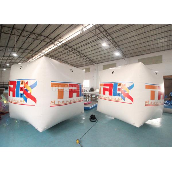 Square Inflatable Swim Buoy 2x2x2m Cube Floating Inflatable Marker Buoy Water