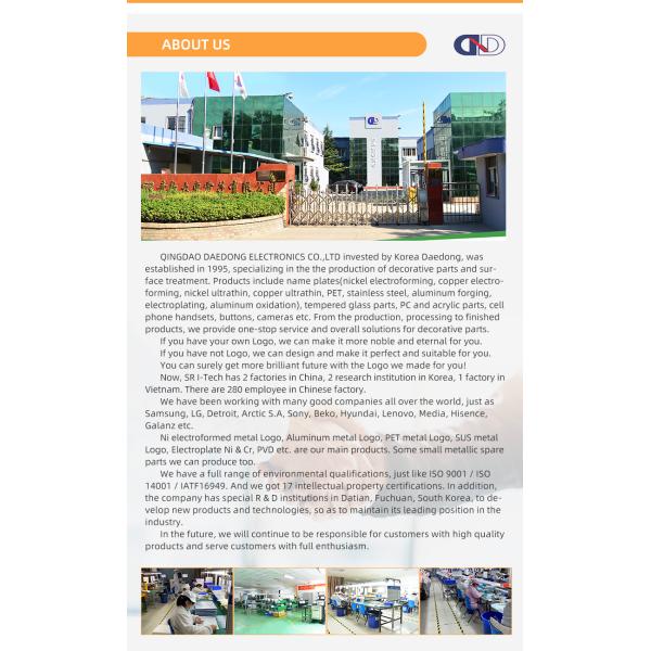 Customized Stainless Steel Label Plate with Self-Adhesive Back Glue and Customer's Logo