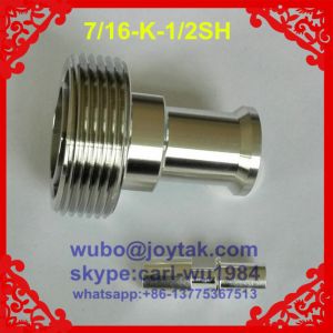 DIN 7/16 female connector soldering type for 1/2superflexible cable all brass