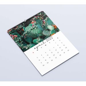 Matte Lamination Desk Calendar Printing 600-1000gsm Monthly Wall Calendars