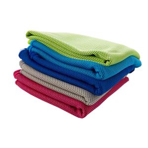 China Microfiber Cooling Towel Absorbent Quick-Dry Solid Color Polyester Microfiber Sports Towel on sale