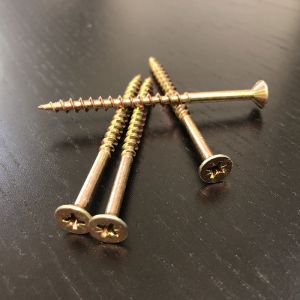 DIN7982 Furniture Wood Deck Screws 75MM Pozidriv Cross Recessed Countersunk Head