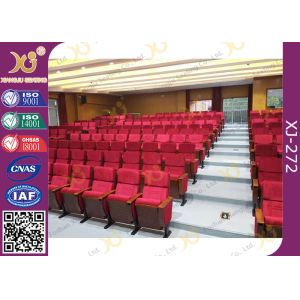 Attractive Durable Metal Feet Auditorium Theater Seating With Flat Writing Pad