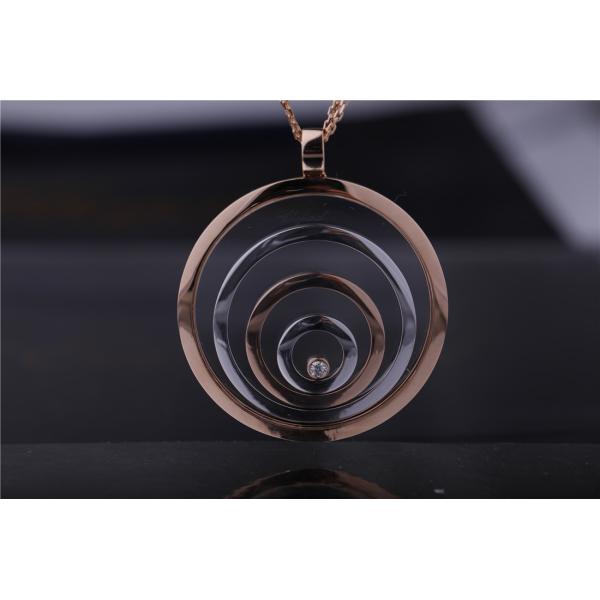 Quality Chopard Happy Spirit Long Necklace Rose and White Gold Diamond Pendant 795014-9001 wholesale