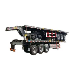 China 100 Ton 8 Axles Q345B 40ft Carbon Steel Flatbed Trailers on sale