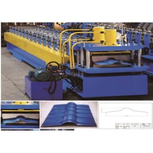 Metal Roof Ridge Cap Roll Forming Machine Hydraulic Cutting PLC Control