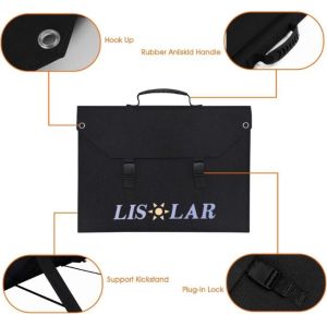 Multi Functional Solar Folding Bag Handbags Lightweight Foldable 100W Solar