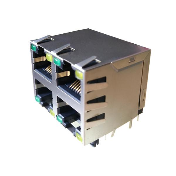 Quality ARJM22A1-A12-BB-CW2 10 / 00 Base - T 2x1 Ports Stacked RJ45 Jack With LED wholesale