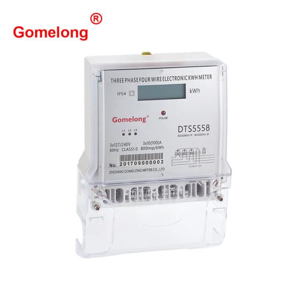 Quality DTS558 1.5(6)A LCD display Three Phase Digital Kwh Meter with CT wholesale