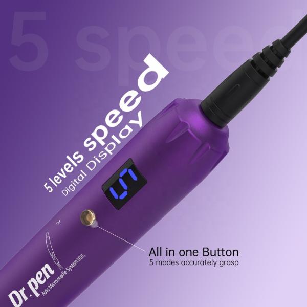 Dr Pen X5-C Wired nano microneedle dermapen with Speed Digital display hair growth electric derma pen beauty device