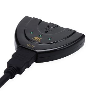 3D Mini 3 Port 4k Hdmi Splitter , 3 In 1 Out Hdmi Port Hub For DVD HDTV