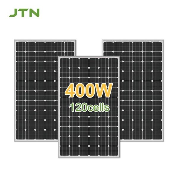 400 Watt Full Black Solar Panel with Glass Surface Material and 12-Year
