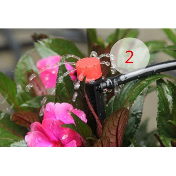 1/4'' 8 Outlet Watering System Drippers With 25cm Spike 0-70L/H Flux