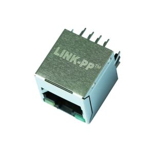 HR871198A Vertical RJ45 Jack With 10/100 Base-T Magnetic LPJD6253BWNL