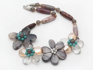 China 2014 New natural Agate crystal shell turquoise necklace women Jewelry wholesale from China on sale