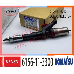 6156-11-3300 DENSO Diesel SAA6D125 Engine Fuel Injector Excavator PC400-7 PC450