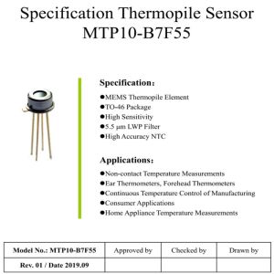 China 100% Genuine Electronic Components MTP10-B7F55 Temperature Sensor For Temp Gun on sale